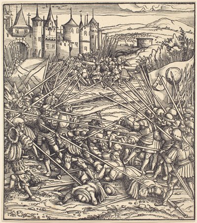 Mızraklı Piyadelerin Savaşı by Hans Burgkmair I