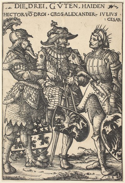 Hektor, İskender ve Julius Sezar by Hans Burgkmair I