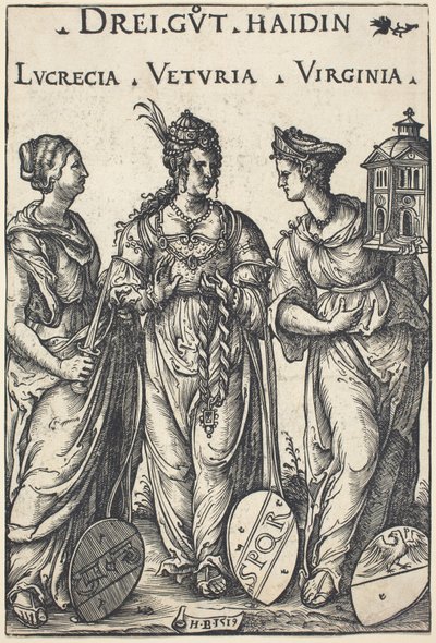 Lucretia, Veturia ve Virginia by Hans Burgkmair I