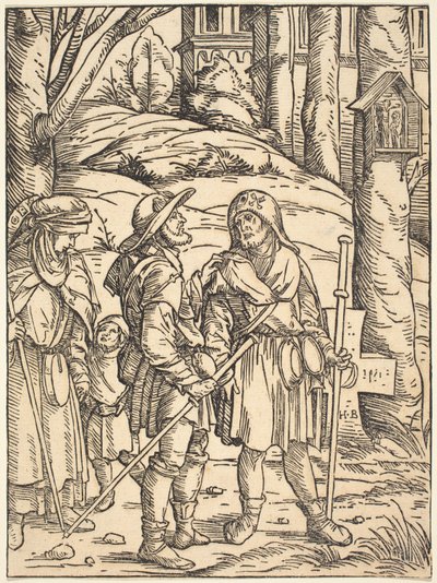 Yol Kenarındaki Tapınakta Hacılar by Hans Burgkmair I
