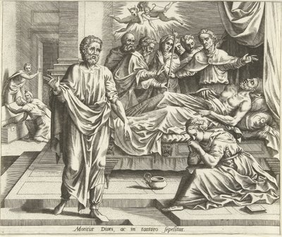 Zengin Adamın Ölümü Lazarus ve Zengin Adamın Tarihi (dizi başlığı) by Hans Collaert (I) (possibly)