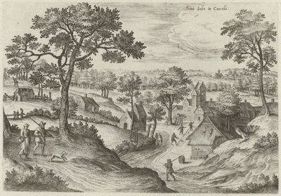 St. Job Kilisesi ve Carloo Kalesi'nin görünümü by Hans Collaert (I)