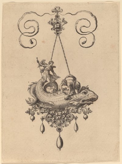 Tobias ve Melek Taşıyan Balıklı Kolye Tasarımı by Hans Collaert the Elder