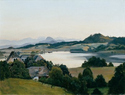 Karintiya manzarası (Ulrichsberg ile Kraiger Gölü) by Hans Frank