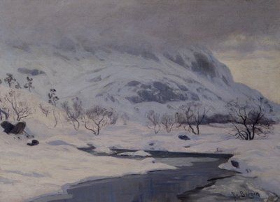 Dağ manzarası, kış by Hans Fredrik Henriksen Borgen