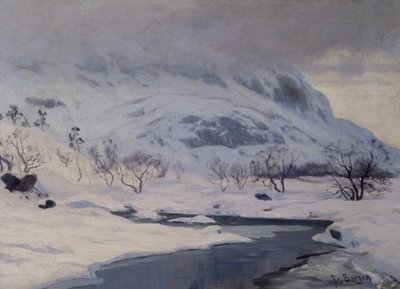 Dağ manzarası, kış by Hans Fredrik Henriksen Borgen