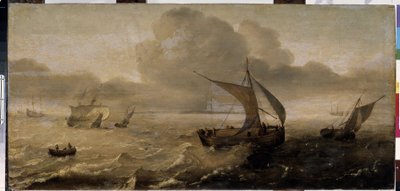 ""La tempete en mer"" (Fırtınalı deniz) Tablosu Hans Goderis (1622-1642) 17. yüzyıl Ermitaj Müzesi, Sankt Petersburg by Hans Goderis