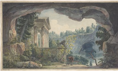 Opera Frigga için tiyatro seti by Hans Gottlob Hensigen