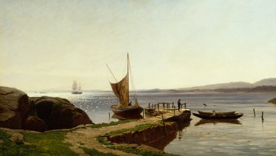 balina iskelesi by Hans Gude