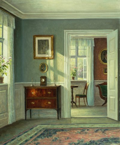 Bir İç (tuval üzerine yağlı boya) by Hans Hilsoe
