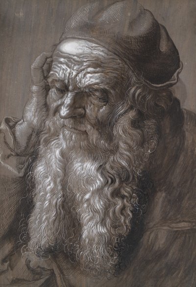 93 yaşında yaşlı bir adam: St Jerome (fırça ve mürekkep) by Hans Hoffmann