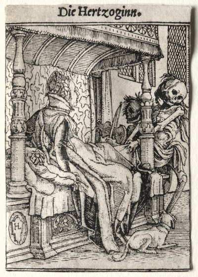 Ölüm Dansı: Düşes. by Hans Holbein