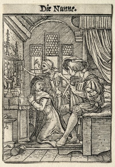 Ölüm Dansı: Rahibe. by Hans Holbein