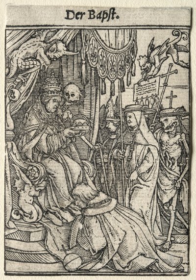 Ölüm Dansı: Papa. by Hans Holbein
