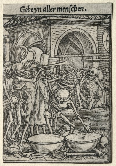 Ölümün Dansı: Ölümün Trompetçileri. by Hans Holbein