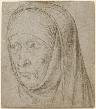 Yaşlı Bir Kadının Başı, c. 1500. by Hans Holbein