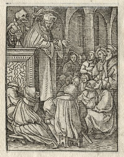 Ölümün Dansı: Vaiz, Rahip. by Hans Holbein