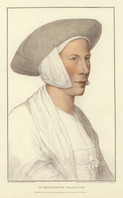 Anonim kadın (aquatint) by Hans Holbein der Jüngere