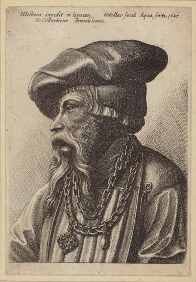 Zincir kolye ile sakallı adam by Hans Holbein der Jüngere