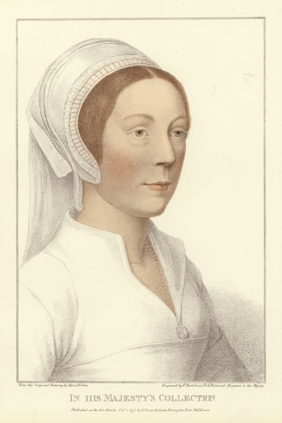 Catherine Howard (aquatint) by Hans Holbein der Jüngere