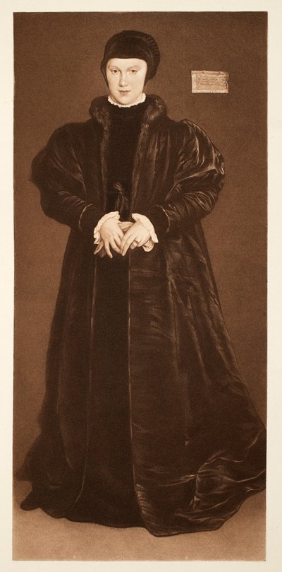 Danimarka Christina, Milano Düşesi, c.1538, pub. 1640 (kollotip) by Hans Holbein der Jüngere