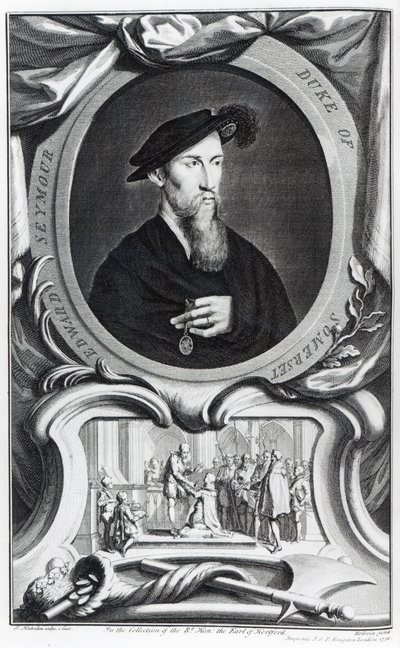 Edward Seymour, 1 Somerset Dükü Jacobus Houbraken tarafından kazınmış, 1738 by Hans Holbein der Jüngere