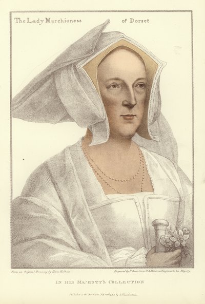 Frances, Dorset Markizi (aquatint) by Hans Holbein der Jüngere