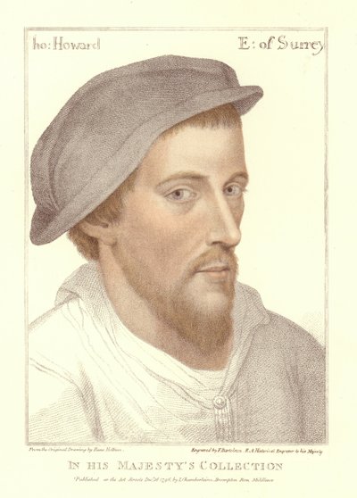 Henry Howard, Surrey Kontu (aquatint) by Hans Holbein der Jüngere