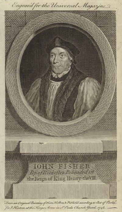 John Fisher, Rochester Piskoposu, Kral VIII. by Hans Holbein der Jüngere