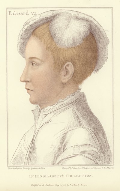 İngiltere ve İrlanda Kralı VI. Edward (aquatint) by Hans Holbein der Jüngere