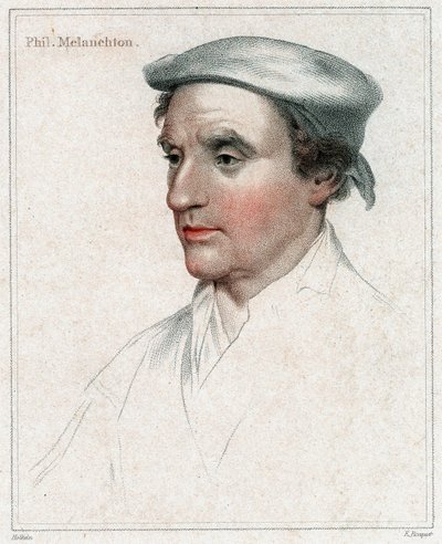 Philip Melancthon, E. Bocquet tarafından oyulmuş by Hans Holbein der Jüngere