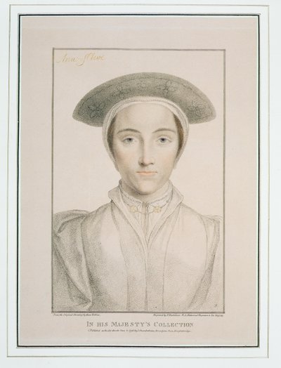 Francesco Bartolozzi (1727-1815) tarafından oyulmuş Cleves Kraliçesi Anne (1515-57) portresi 1796