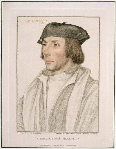 Sir Thomas Elyot (c.1490-1546) Francesco Bartolozzi (1727-1815) tarafından oyulmuş 1794 by Hans Holbein der Jüngere