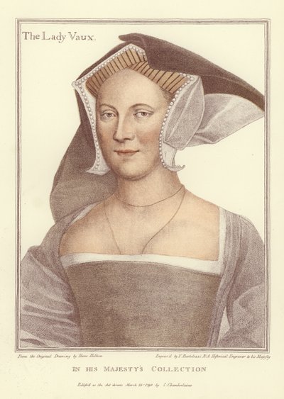 Lady Vaux (aquatint) by Hans Holbein der Jüngere