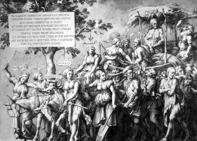 Yoksulluğun Zaferi, Jan de Bisschop tarafından çizilmiş, c.1650 (kalem, mürekkep ve kağıt üzerinde yıkama) by Hans Holbein der Jüngere
