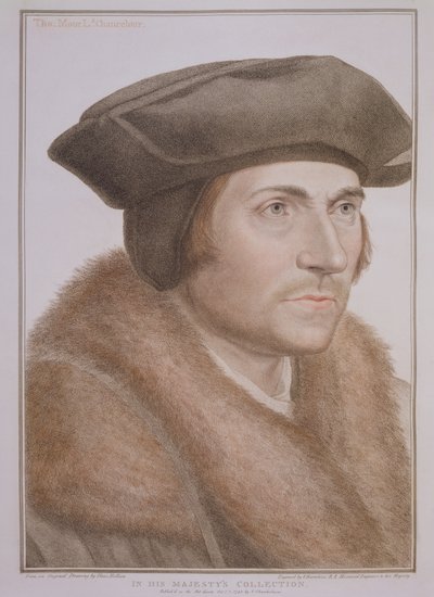 Thomas More, Lord Chancellor (1478-1535) Francesco Bartolozzi (1727-1815) tarafından oyulmuş by Hans Holbein der Jüngere