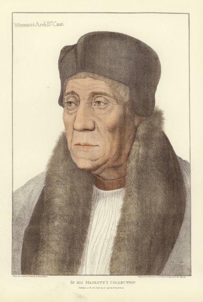 William Warham, Canterbury Başpiskoposu (aquatint) by Hans Holbein der Jüngere