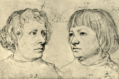 Ambrosius ve Hans, sanatçıların oğulları, 1511, 1943. by Hans Holbein the Elder
