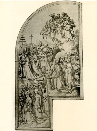 Azizleri tasvir eden bir sunak için tasarım by Hans Holbein the Elder