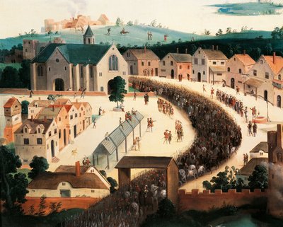 Henry VIII Altın Kumaş Tarlasına Varıyor, 7 Haziran by Hans Holbein the Elder