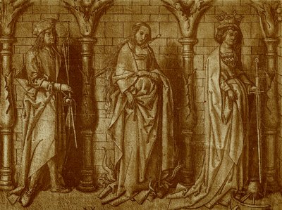 Aziz Willibald, Lucia ve Katharina by Hans Holbein the Elder
