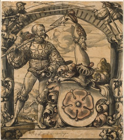 Hanedan bir vitray paneli için tasarım, 1522 by Hans Holbein der Jüngere