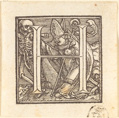 H harfi by Hans Holbein der Jüngere