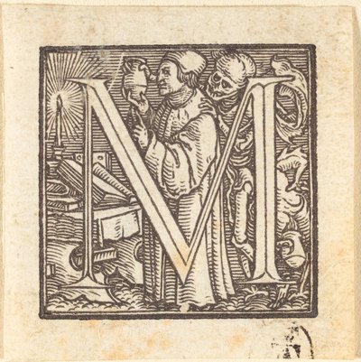 M harfi by Hans Holbein der Jüngere