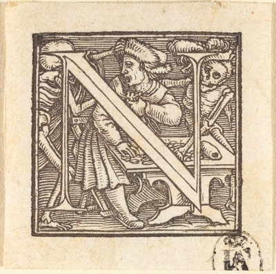 N harfi by Hans Holbein der Jüngere