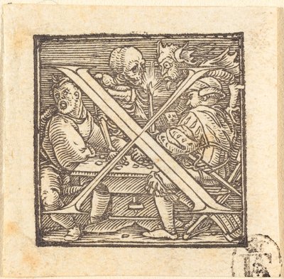 X harfi by Hans Holbein der Jüngere