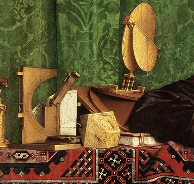 Büyükelçiler, 1533 yağlı boya, 122676 panel detayı by Hans Holbein der Jüngere