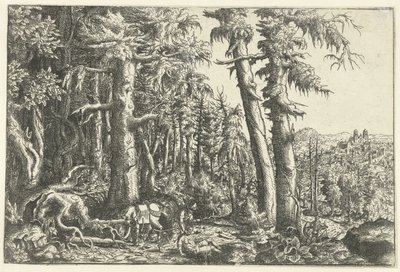 İyi Samaritan ile Manzara by Hans Lautensack