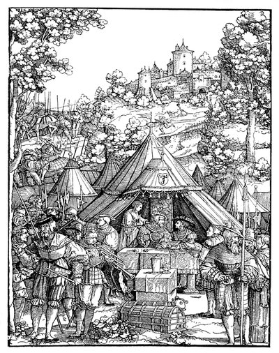 Charles V bir askeri kampta by Hans Leonard Schaufelein