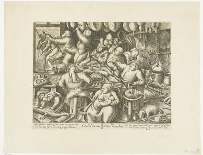 De vette keuken Le Grasse Cuisine / De Vette Keucken (nesne üzerindeki başlık) by Hans Liefrinck (I)